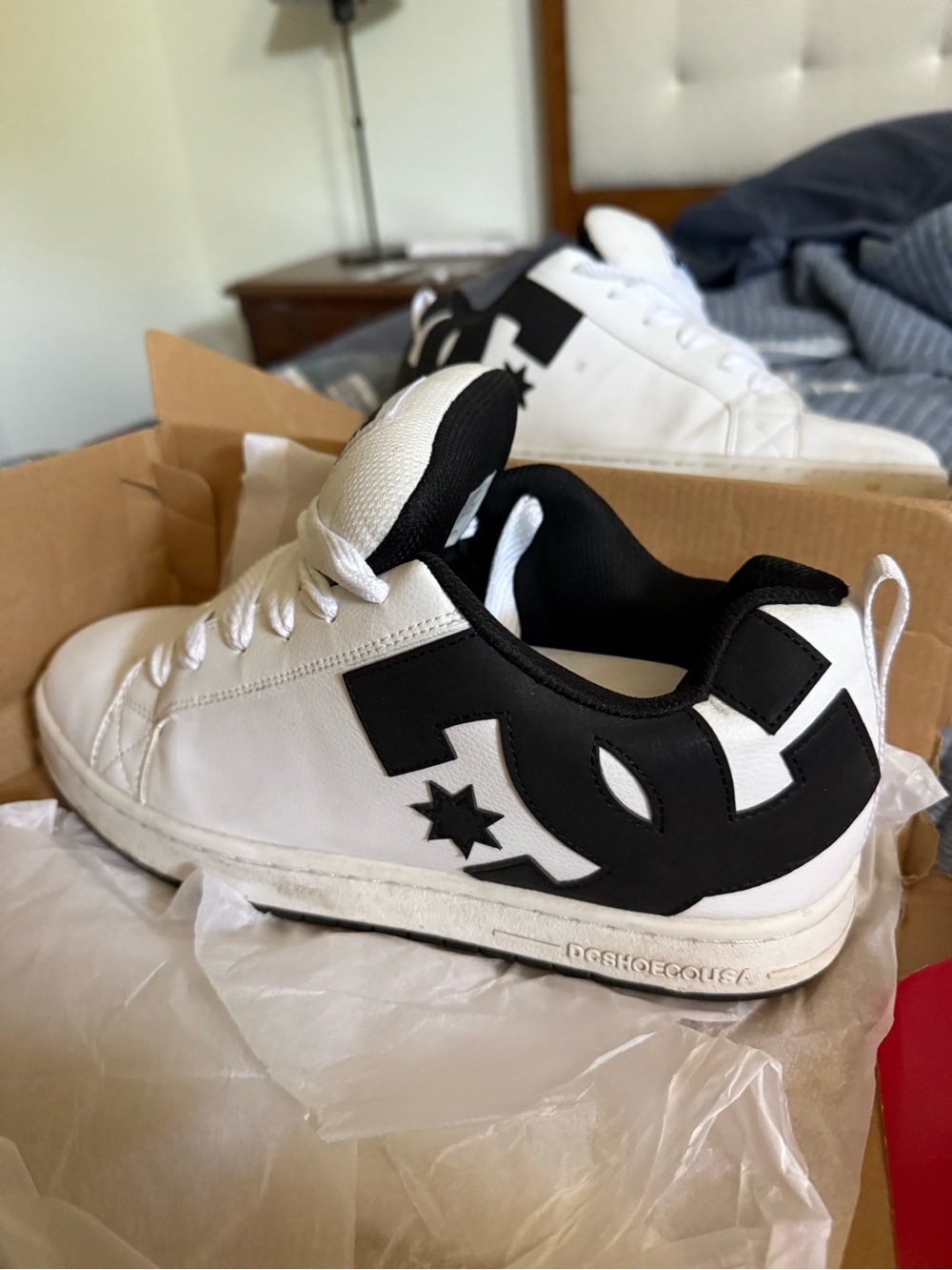 DC White & Black Skate Sneakers